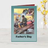 Tag des Vaters - Lagerfeuer Karte (Gelbe Blume)