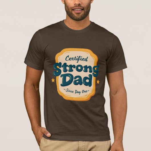 Tag des Vaters Starker Vater T-Shirt (Vorderseite)