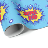 Tag des Vaters Superdad für Vater Geschenkpapier (Rolleneckpunkt)