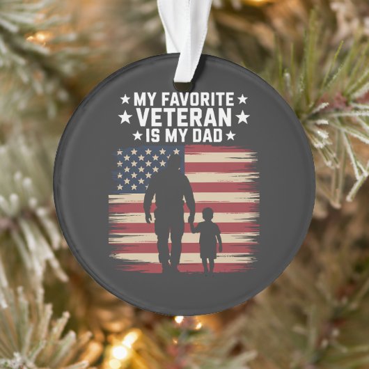 Tag des Vaters Veteran Dad Stolz Ornament (Baum)