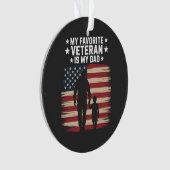 Tag des Vaters Veteran Dad Stolz Ornament (Vorderseite)