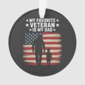 Tag des Vaters Veteran Dad Stolz Ornament (Vorderseite)