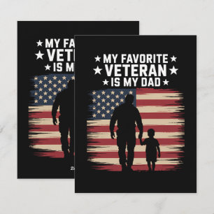 Tag des Vaters Veterans Day Vater Stolz Feiertagskarte