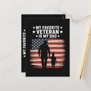 Tag des Vaters Veterans Day Vater Stolz Feiertagspostkarte