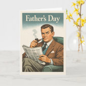 Tag des Vaters - Vintage Karte (Gelbe Blume)