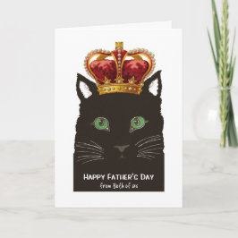 Tag des Vaters von beiden Uns schwarze Katze mit K Karte