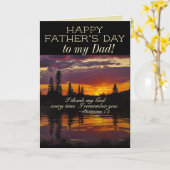 Tag des Vaters zu meinem Vater, Inspirationsbibelv Karte (Gelbe Blume)