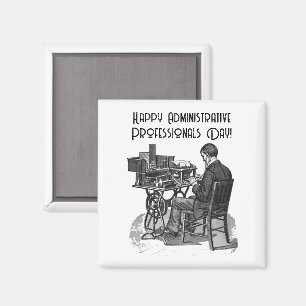 Tag des Verwaltungsfachmanns männlicher Schreibkra Magnet