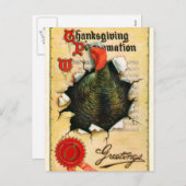 Tag des Vintagen Erntedanks Türkei Postkarte (Vorne/Hinten)