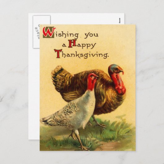 Tag des Vintagen Erntedanks Türkei Postkarte (Vorne/Hinten)