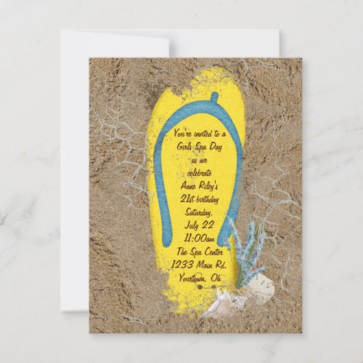 Tag des Wellness-Centers von Mädchen Einladung (Vorderseite)