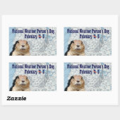 Tag des Wetters 5. Februar Rechteckiger Aufkleber (Blatt)