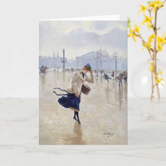 Tag des Windes | Jean Béraud Karte (Gelbe Blume)