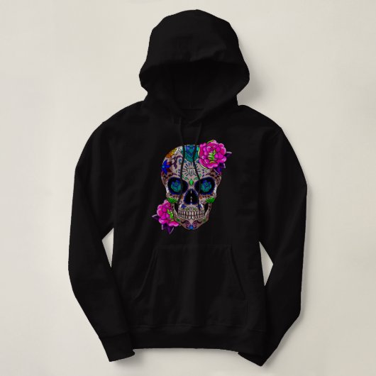 Tag des Zuckerschädels der Coolen Knochenkopfschäd Hoodie (Design vorne)