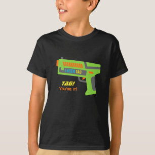 Tag Du Bist Es Laser Tag Spielzeugpistole für Kind T-Shirt
