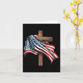 Tag Flag Cross Print Karte (Gelbe Blume)