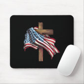 Tag Flag Cross Print Mousepad (Mit Mouse)