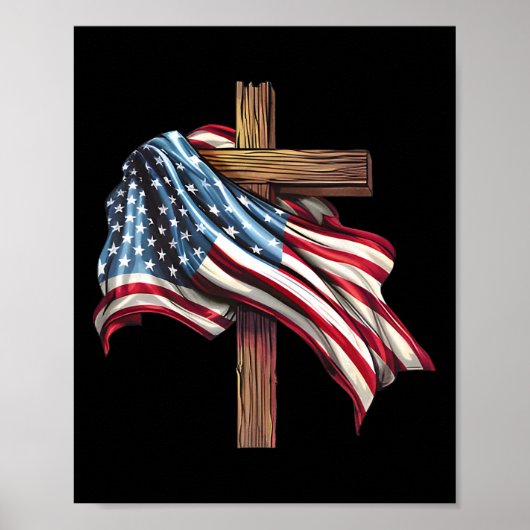 Tag Flag Cross Print Poster (Vorne)