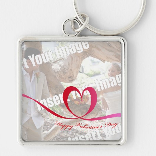Tag Fotoder glückliche Valentines Schlüsselanhänger (Vorne)
