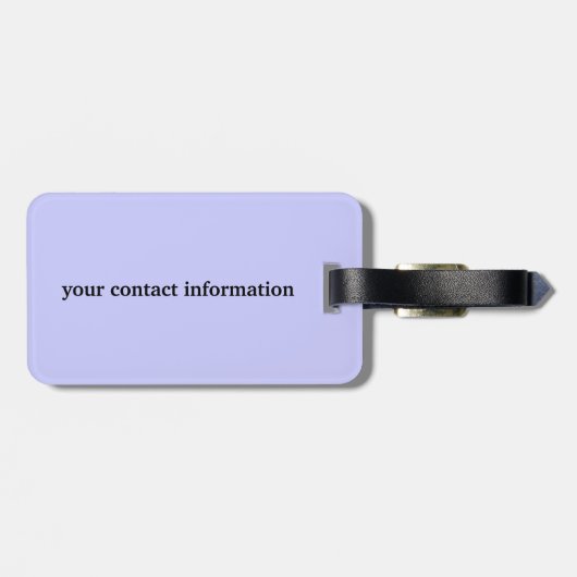 Tag für das benutzerdefinierte Gepäck Gepäckanhänger (Rückseite horizontal)