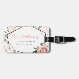 Tag für das geometrische Gepäck der modernen Rose Gepäckanhänger