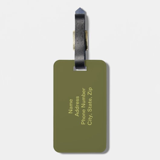 Tag für das Gepäck Gepäckanhänger (Rückseite vertikal)