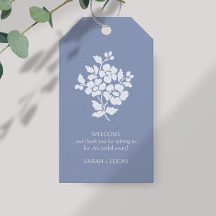 Tag für das Hochzeitsgeschenk für blaue und weiße  Geschenkanhänger
