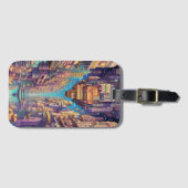 Tag für das Retro Futurism Art Luggage Gepäckanhänger (Vorderseite (Horizontal))