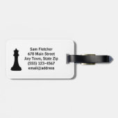 Tag für das Schachdesign Gepäckanhänger (Rückseite horizontal)