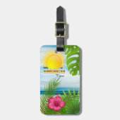 Tag für das Sonnenaufgang Tropical Beach Design Gepäckanhänger (Vorderseite vertikal)