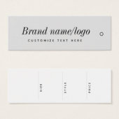 Tag für das Unternehmensetikett (Vorne & Hinten)