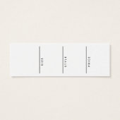 Tag für das Unternehmensetikett (Rückseite)