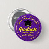 Tag für den benutzerdefinierten lila gelben Abschl Button (Vorne & Hinten)