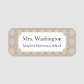 Tag für den beruflichen Arbeitsnamen von Lehrkräft Namensschild (Vorderseite)
