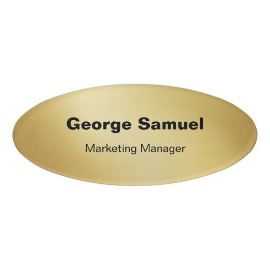 Tag für den einfachen Firmenmitarbeiter Namenschild (Vorderseite)