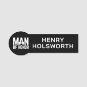 Tag für den neuen Mann mit Ehrenname Namensschild (Vorderseite)