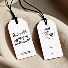 Tag für die Größe des Geschäfts-Logos für benutzer Geschenkanhänger