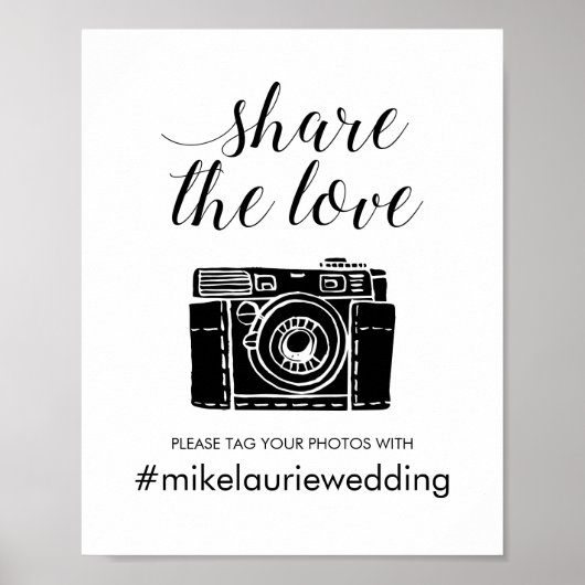 Tag für Fotos mit Hochzeitstag Poster (Vorne)