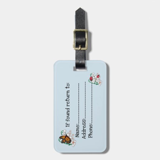 Tag für Gepäck mit Blumengarten Gepäckanhänger (Vorderseite vertikal)