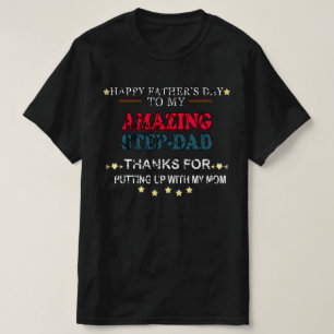 Tag für glückliche Väter danken meinem Stiefvat T-Shirt
