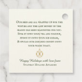 Tag für Honigkörbe und Tragetaschen Geschenkanhänger (Rückseite)