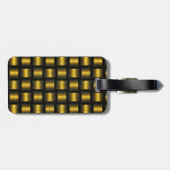 Tag für Schwarz und Gold Gepäckanhänger (Rückseite horizontal)
