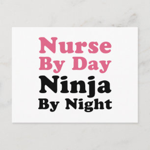 Tag für Tag, Ninja für Nacht Postkarte