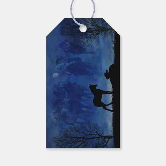 Tag für zwei durchgekrönte Racehorse Foals Geschenkanhänger (Vorderseite)