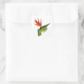 Tag Gecko am Bird of Paradise Quadratischer Aufkleber (Tasche)