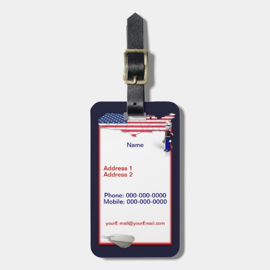 Tag Gepäckanhänger (Vorderseite vertikal)