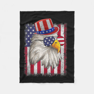 Tag Glück 4. Juli Design Vintage Flagge Fleecedecke