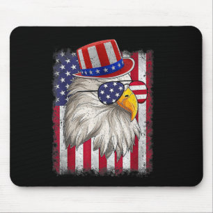 Tag Glück 4. Juli Design Vintage Flagge Mousepad
