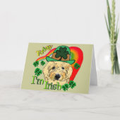 Tag Goldendoodle St. Patricks Karte (Vorderseite)