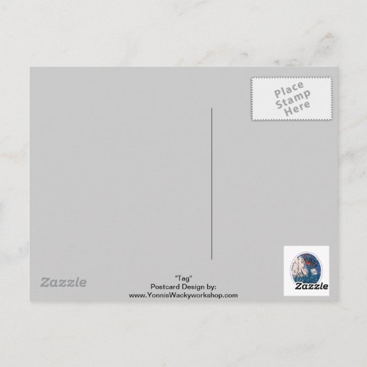 "Tag" Graffiti Postkarte (Rückseite)